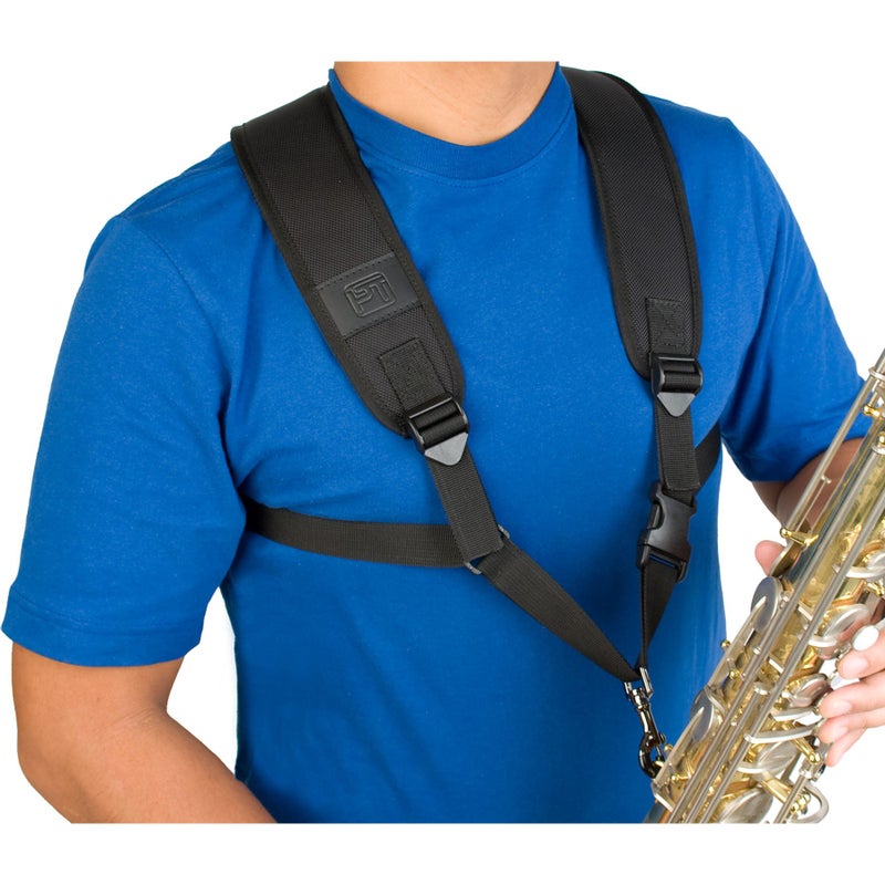 ProTec Pro Tec Saxophone Harness with Deluxe Metal Trigger Snap, Large, Model A306M, Black - Image 1